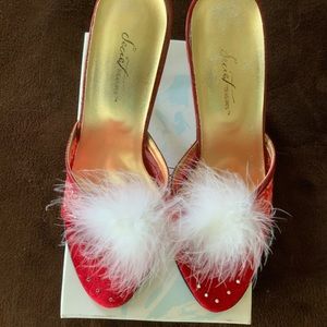 Secret Treasures mule slippers with mohair